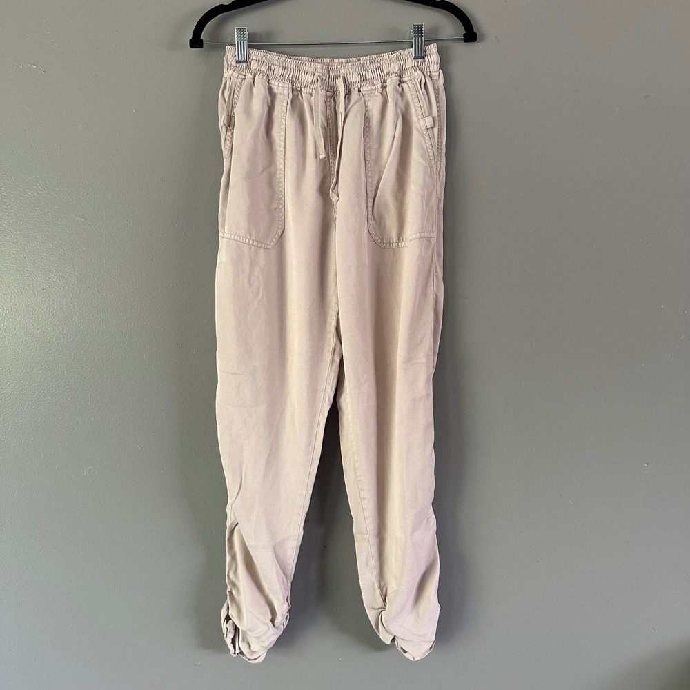 Thread & Supply Lyocell Cinched Ankle Jogger‎ Pants | Beige
